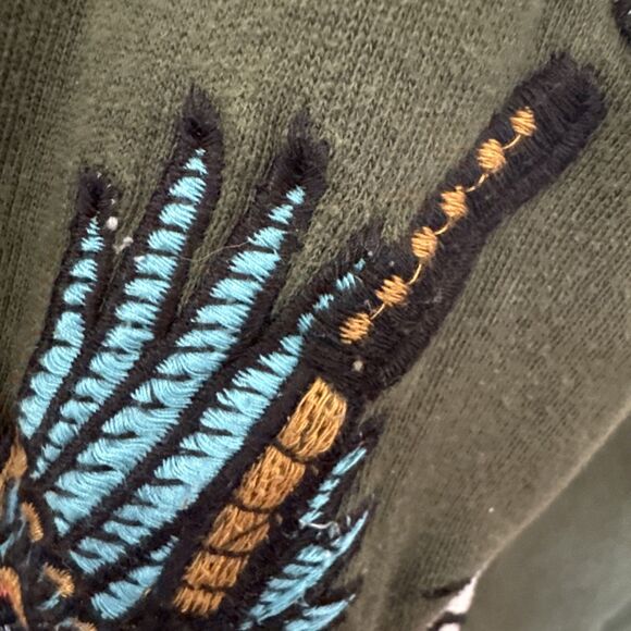 Zadig Voltaire Paris Womens Sweatshirt Top Large Embroidered Skeleton Distressed - Picture 8 of 16